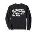 Pretty Pretty Heart Y2K Aesthetic Sweatshirt - Minimalist Print Men Women - T-Shirt, Sweatshirt, Hoodie