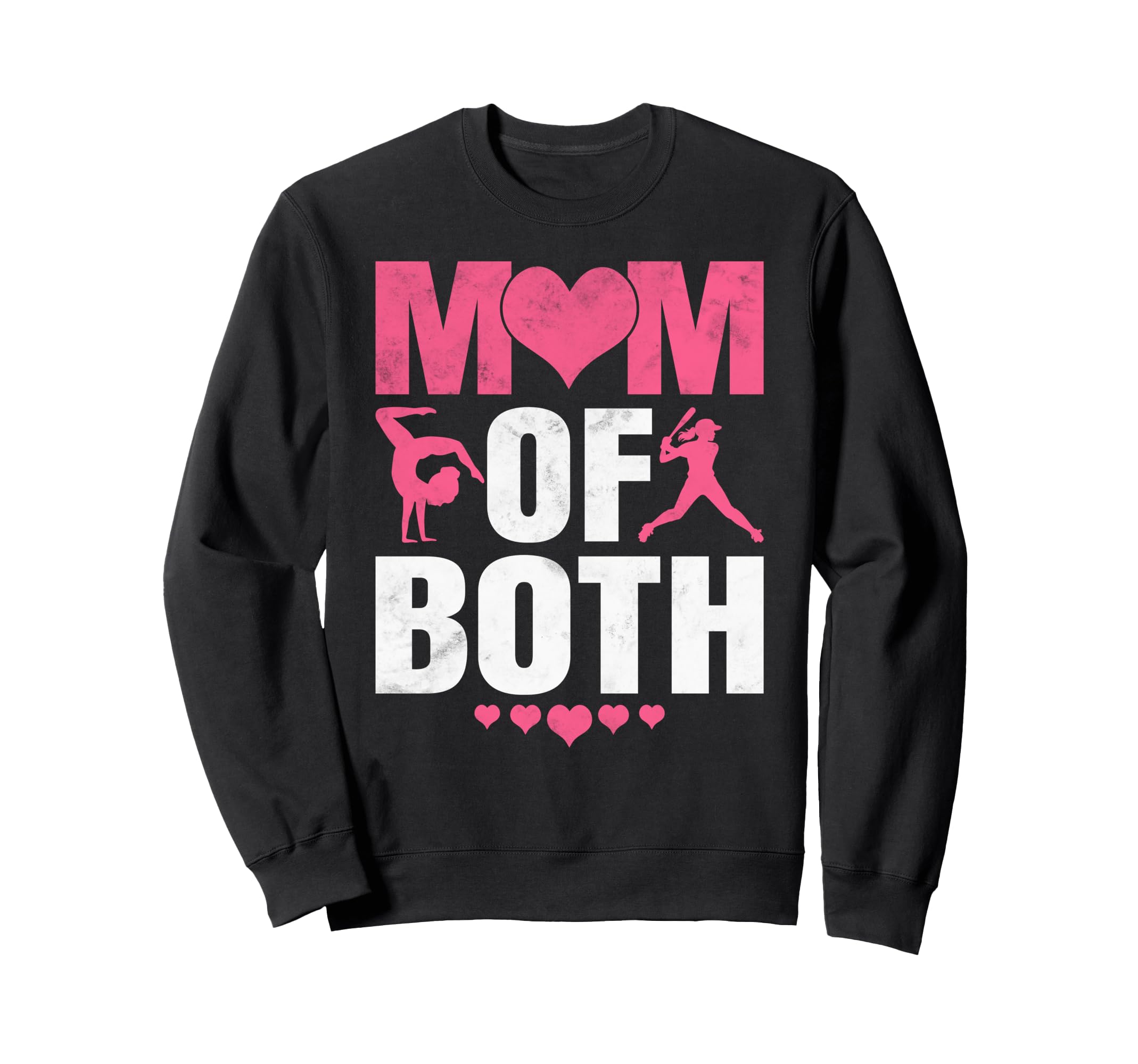 Mom Both Funny Baseball Gymnastics Sweatshirt - Graphic Print for Adults - T-Shirt, Sweatshirt, Hoodie