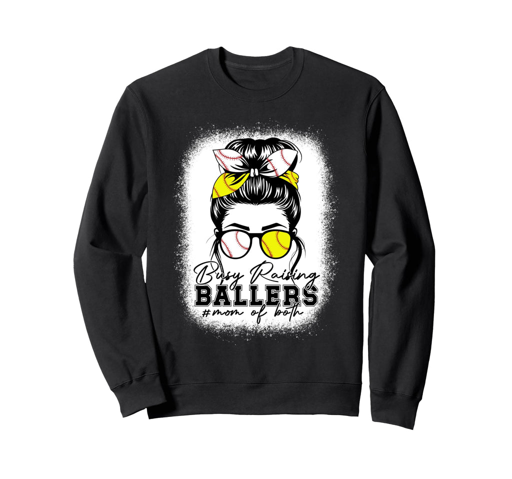 Busy Raising Ballers Baseball Sweatshirt - Streetwear Style for Adults - T-Shirt, Sweatshirt, Hoodie