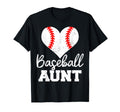 Baseball Aunt Heart Funny Heartfelt T-Shirt - Fun Novelty Design Unisex - T-Shirt, Sweatshirt, Hoodie