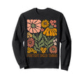 Groovy Boho Floral Patriotic Sweatshirt - Graphic Print for Adults - T-Shirt, Sweatshirt, Hoodie
