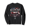 Route 66 Us Flag Motorcycle Sweatshirt - Trendy Graphic for Adults - T-Shirt, Sweatshirt, Hoodie