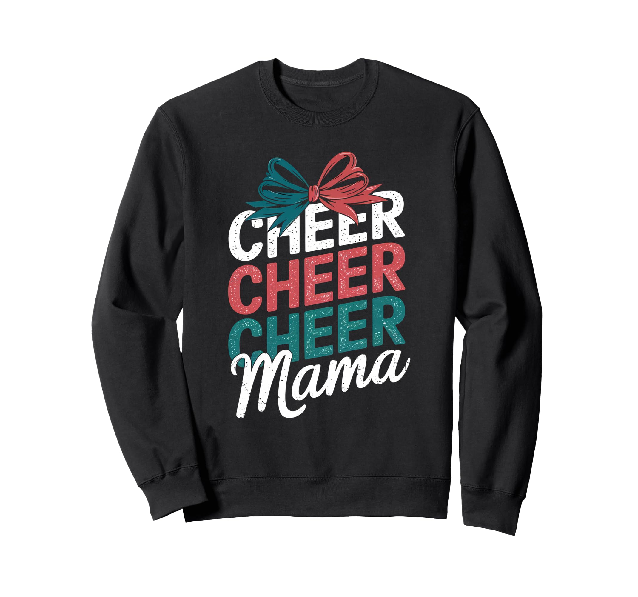 Cheer Mom Mother Bow Cheerleader Sweatshirt - Aesthetic Graphic Men Women - T-Shirt, Sweatshirt, Hoodie