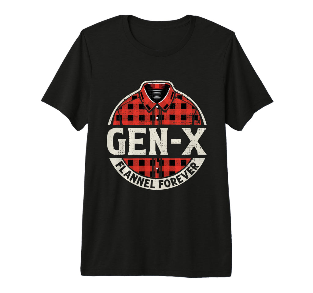 Gen X Flannel Forever Grunge 90S Tri T-Shirt - Streetwear Style Men Women - T-Shirt, Sweatshirt, Hoodie