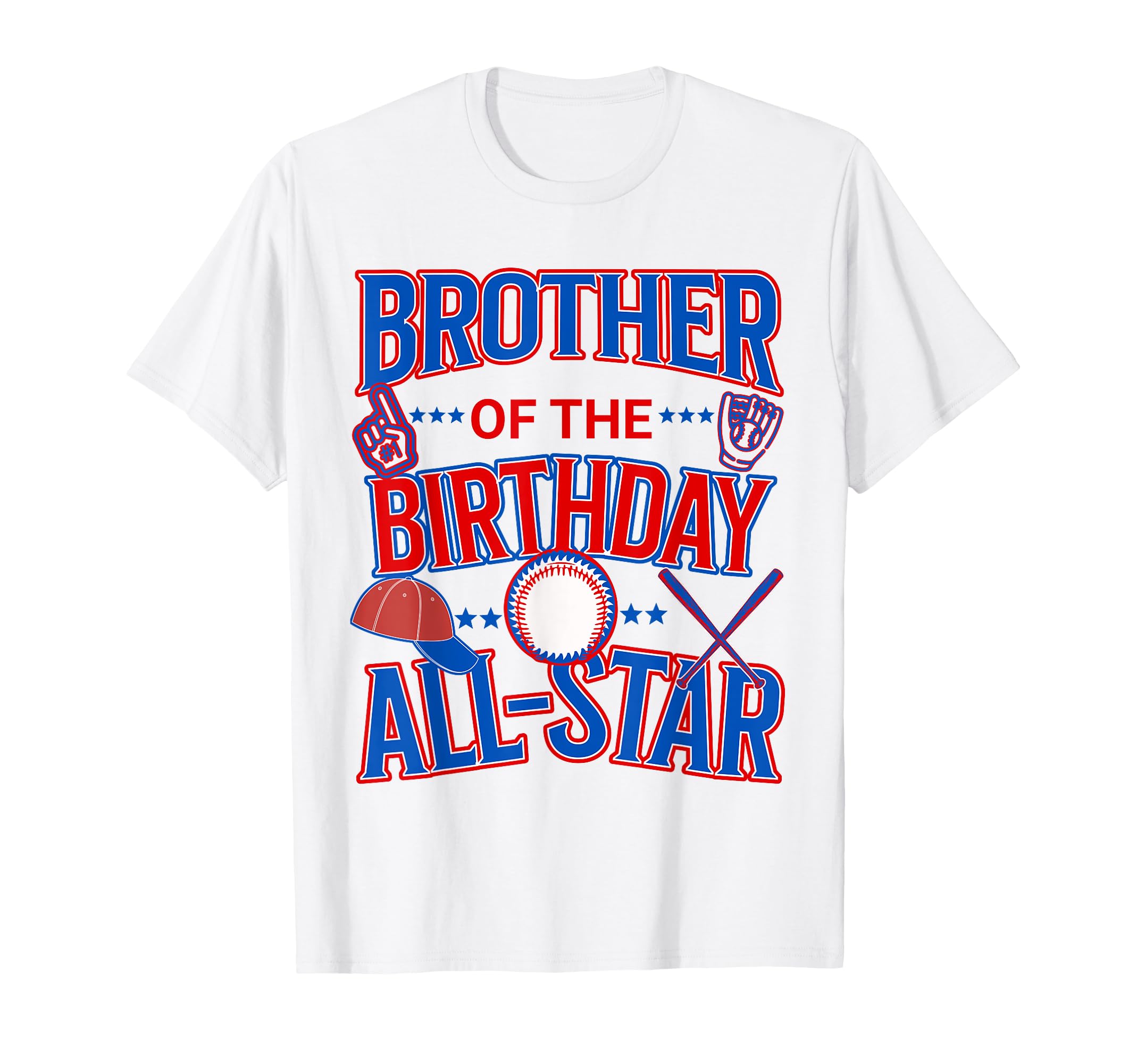 Brother All Star Birthday Baseball T-Shirt - Graphic Print for Adults - T-Shirt, Sweatshirt, Hoodie