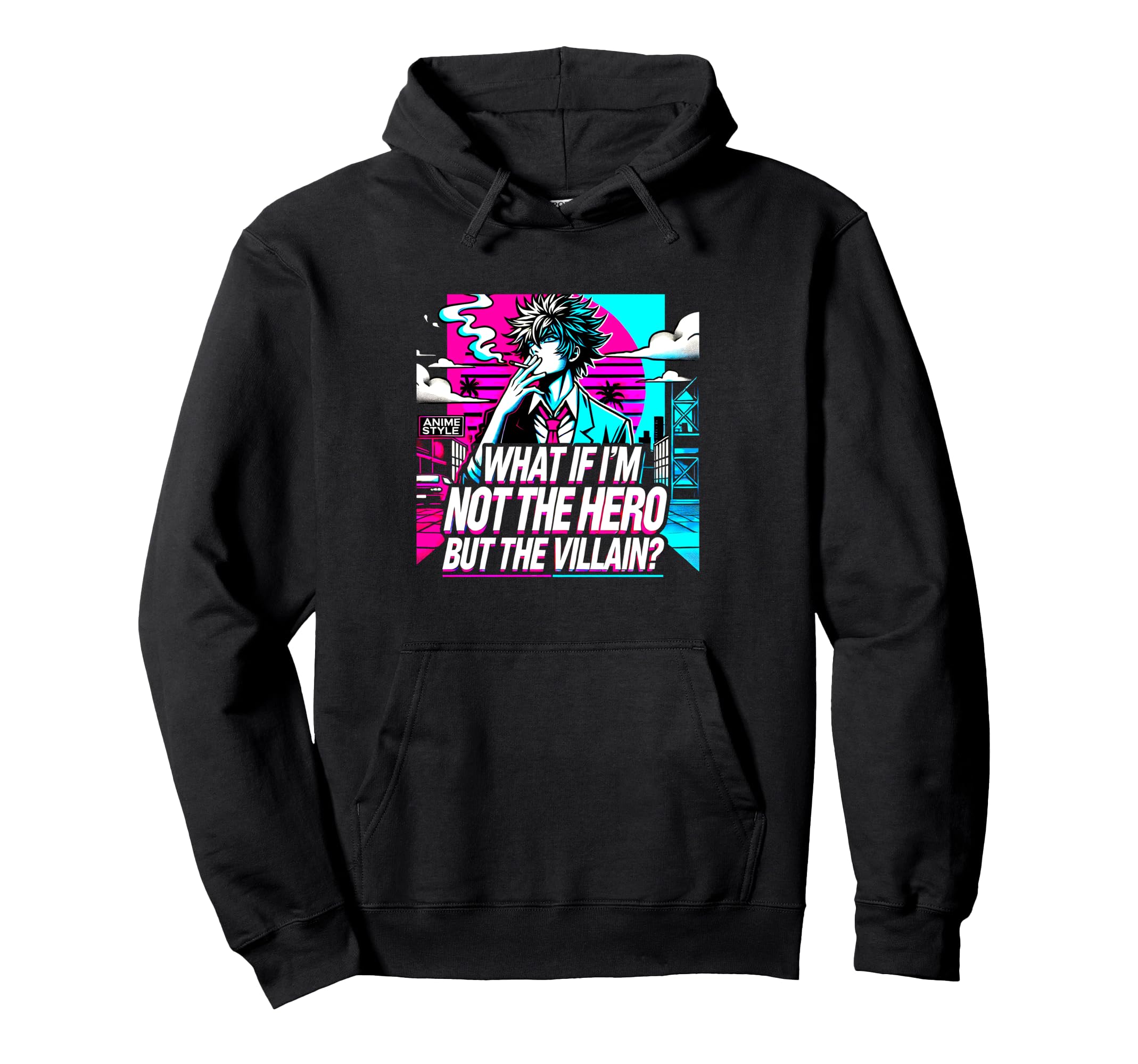 Not Hero But Villain Existential Question Hoodie - Custom Art Print Unisex - T-Shirt, Sweatshirt, Hoodie