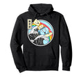 Happy Toaster Surfing Kanagawa Wave Hoodie - Unique Graphic Men Women - T-Shirt, Sweatshirt, Hoodie