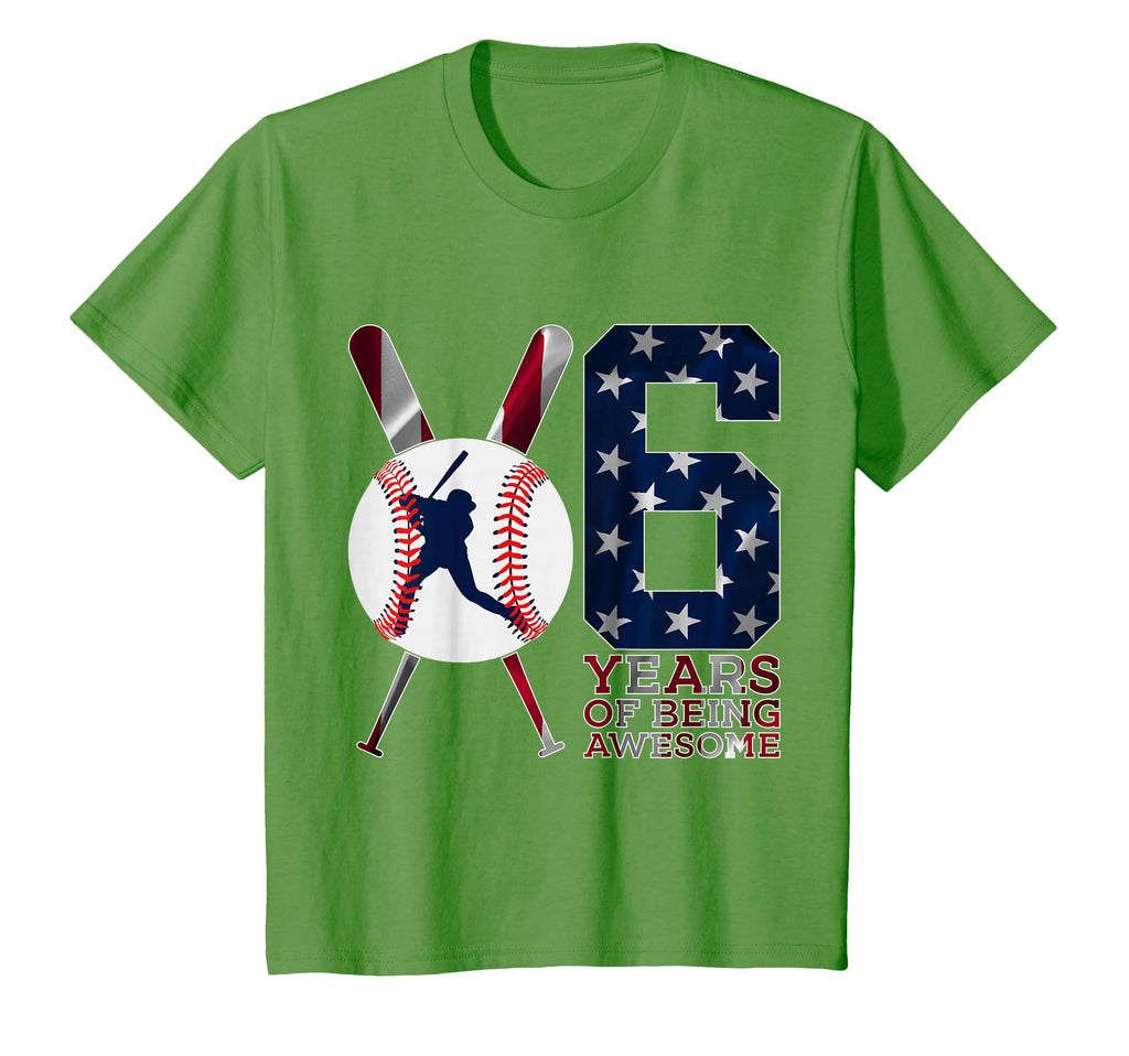 6 Years Being Awesome Baseball 6Th T-Shirt - Trendy Graphic Men Women - T-Shirt, Sweatshirt, Hoodie