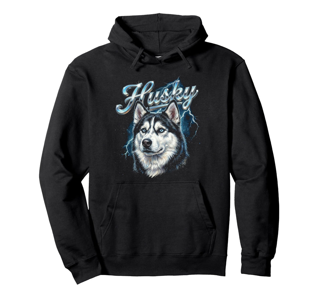 Husky 90S Dog Lover 80S Siberian Husky Hoodie - Novelty Apparel Men Women - T-Shirt, Sweatshirt, Hoodie