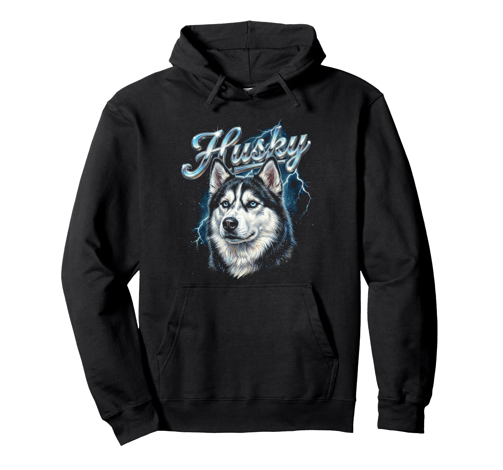 Husky 90S Dog Lover 80S Siberian Husky Hoodie - Novelty Apparel Men Women - T-Shirt, Sweatshirt, Hoodie