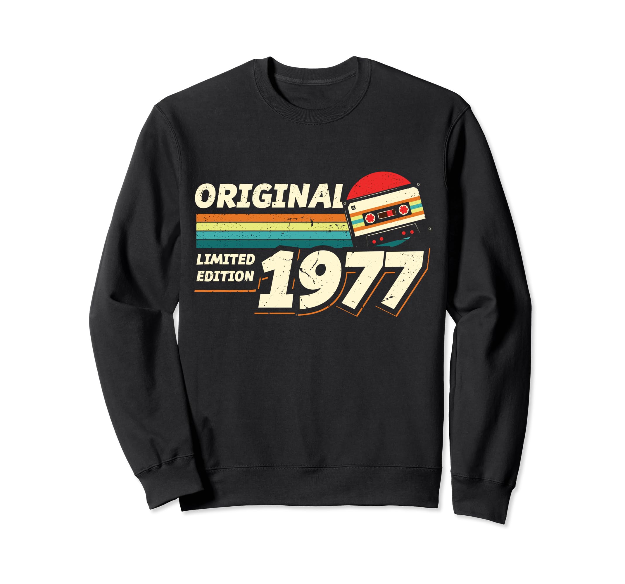 1977 Cassette Tape 47Th Birthday Sweatshirt - Trendy Graphic for Adults - T-Shirt, Sweatshirt, Hoodie