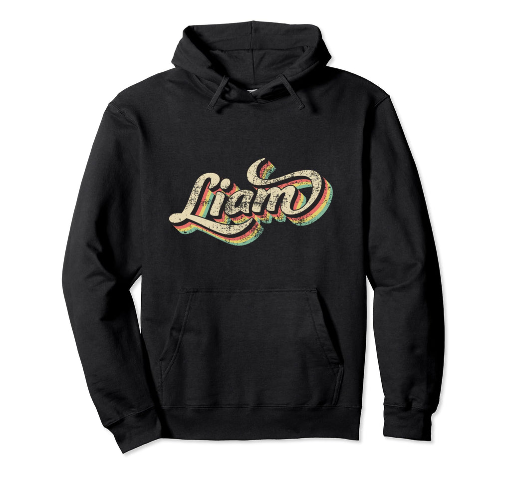 Liam Name 70S Inspired Distressed Hoodie - Streetwear Style for Adults - T-Shirt, Sweatshirt, Hoodie