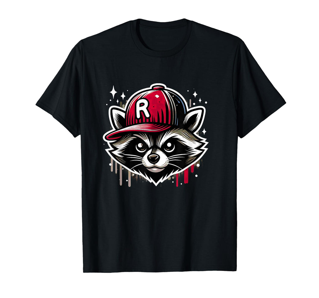 Raccoon Baseball Hat Street Art Graffiti T-Shirt - Unique Graphic Unisex - T-Shirt, Sweatshirt, Hoodie