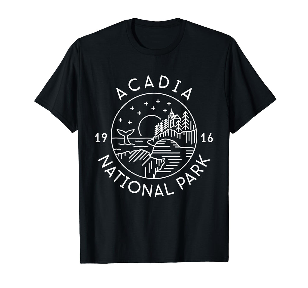 Acadia National Park 1916 Maine T-Shirt - Fun Novelty Design for Adults - T-Shirt, Sweatshirt, Hoodie