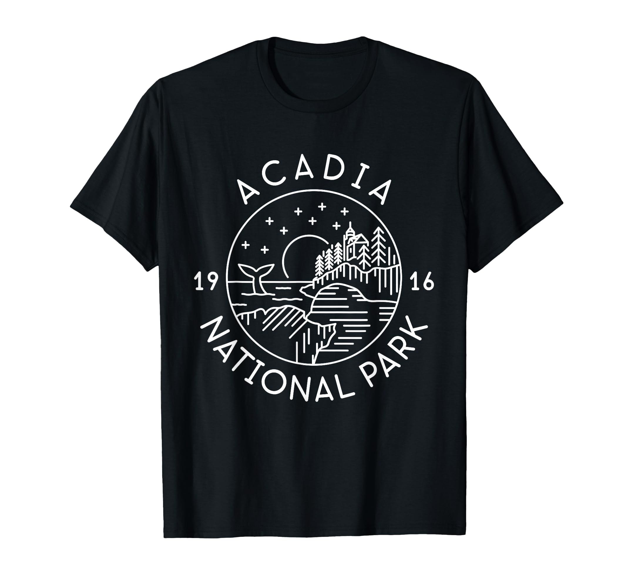 Acadia National Park 1916 Maine T-Shirt - Fun Novelty Design for Adults - T-Shirt, Sweatshirt, Hoodie