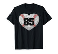 Baseball Number 85 Distressed Heart T-Shirt - Streetwear Style Unisex - T-Shirt, Sweatshirt, Hoodie