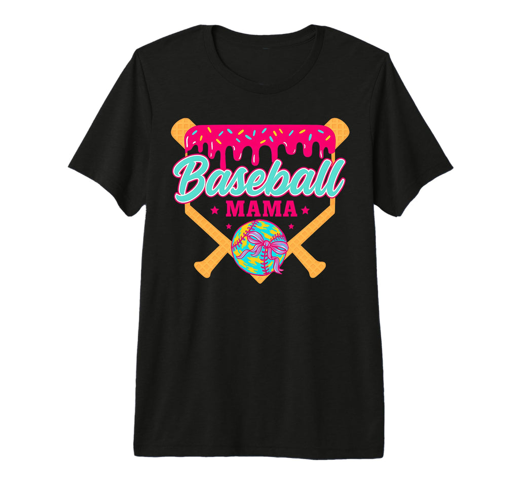 Baseball Drip Mama Ice Cream T-Shirt - Casual Everyday Wear for Adults - T-Shirt, Sweatshirt, Hoodie