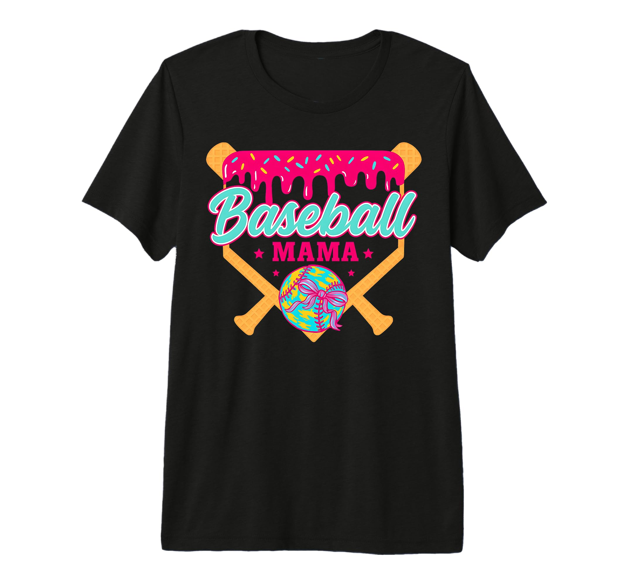 Baseball Drip Mama Ice Cream T-Shirt - Casual Everyday Wear for Adults - T-Shirt, Sweatshirt, Hoodie
