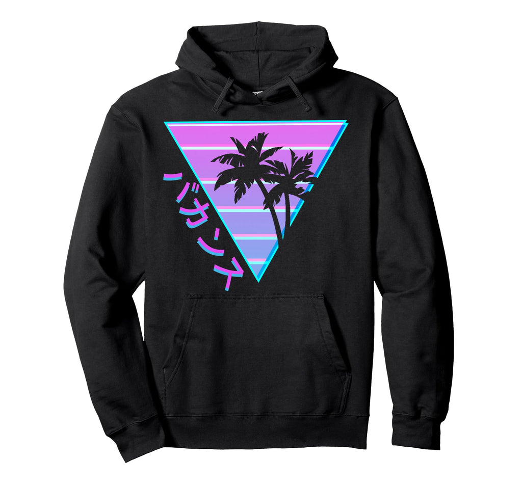 90S Palm Tree Japanese Otaku Aesthetic Hoodie - Aesthetic Graphic Unisex - T-Shirt, Sweatshirt, Hoodie