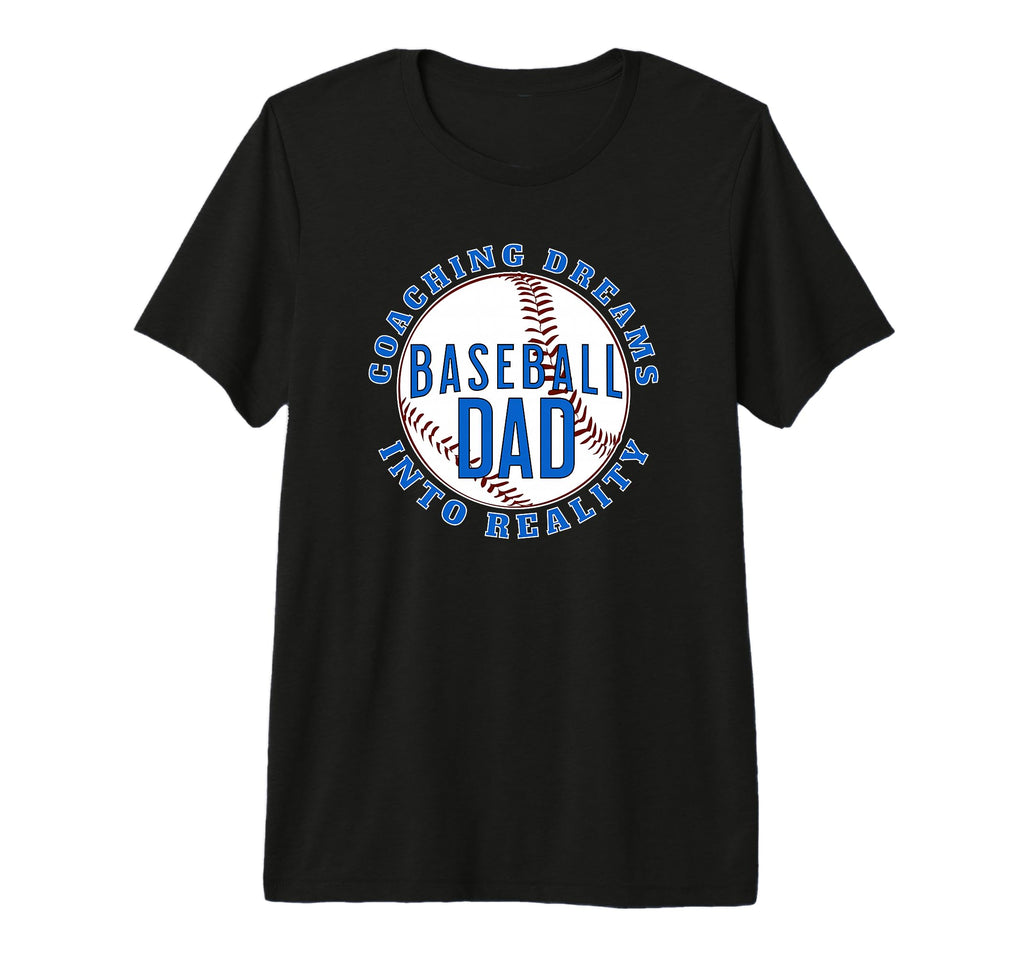 Mens Baseball Dad Coaching Dreams Into T-Shirt - Minimalist Print Unisex - T-Shirt, Sweatshirt, Hoodie