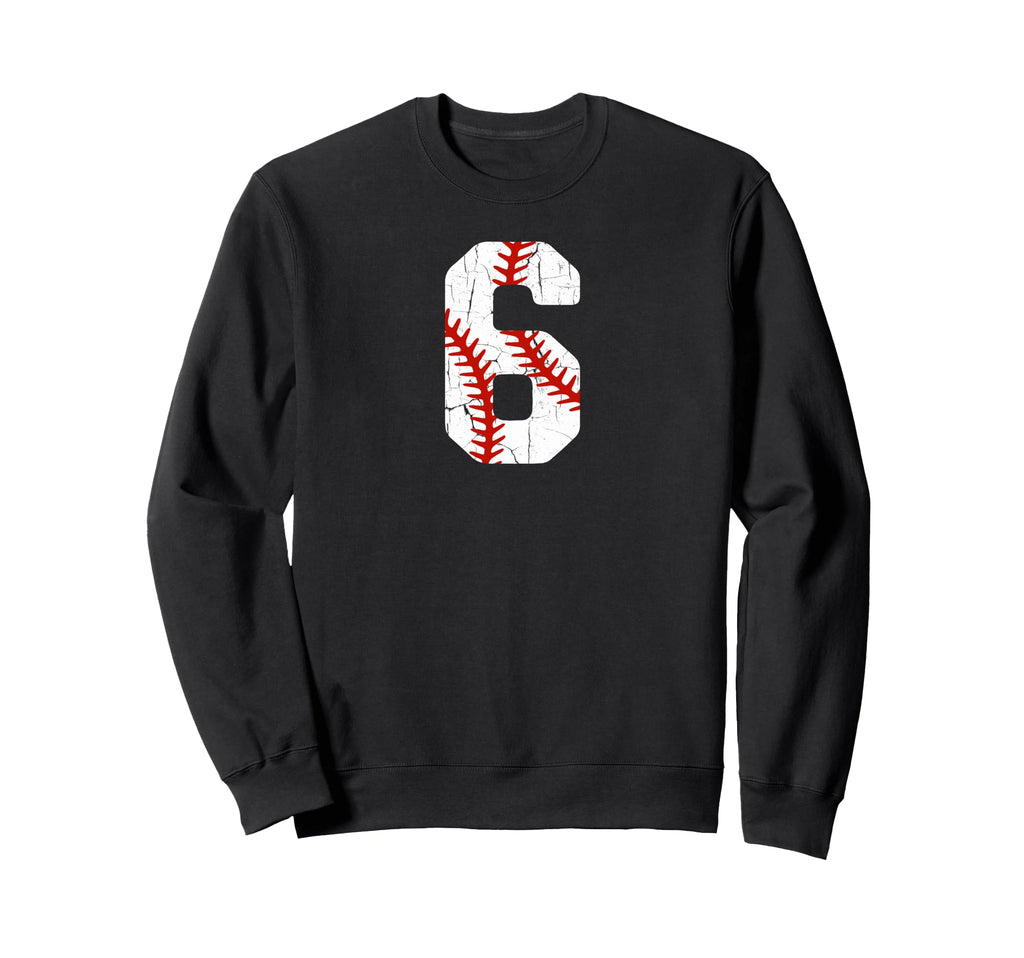 Baseball Player Jersey Number 6 6 Sweatshirt - Graphic Print for Adults - T-Shirt, Sweatshirt, Hoodie