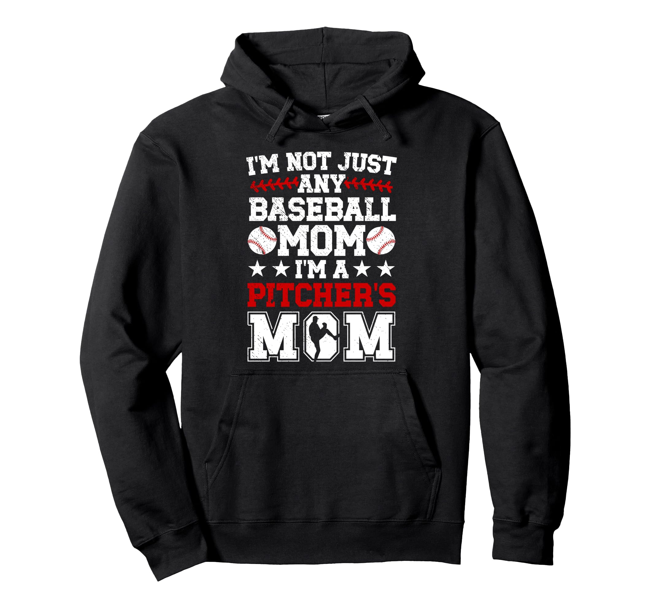 Im Baseball Pitcher Mom Baseball Pitcher Hoodie - Graphic Print for Adults - T-Shirt, Sweatshirt, Hoodie