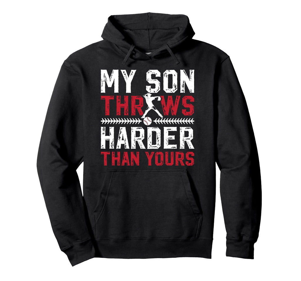 Proud Baseball Pitcher Dad Baseball Hoodie - Fun Novelty Design for Adults - T-Shirt, Sweatshirt, Hoodie