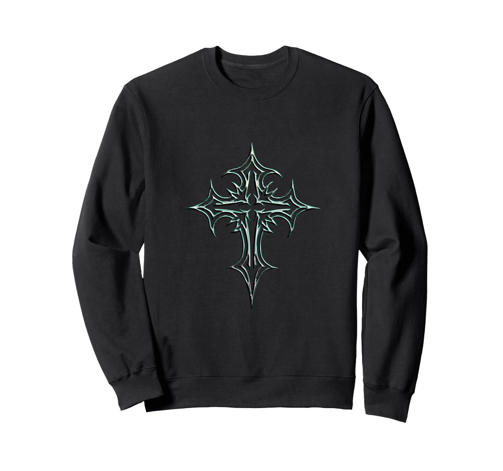 Gothic Cross Y2K Alt Aesthetic Emo Sweatshirt - Fun Novelty Design Unisex - T-Shirt, Sweatshirt, Hoodie