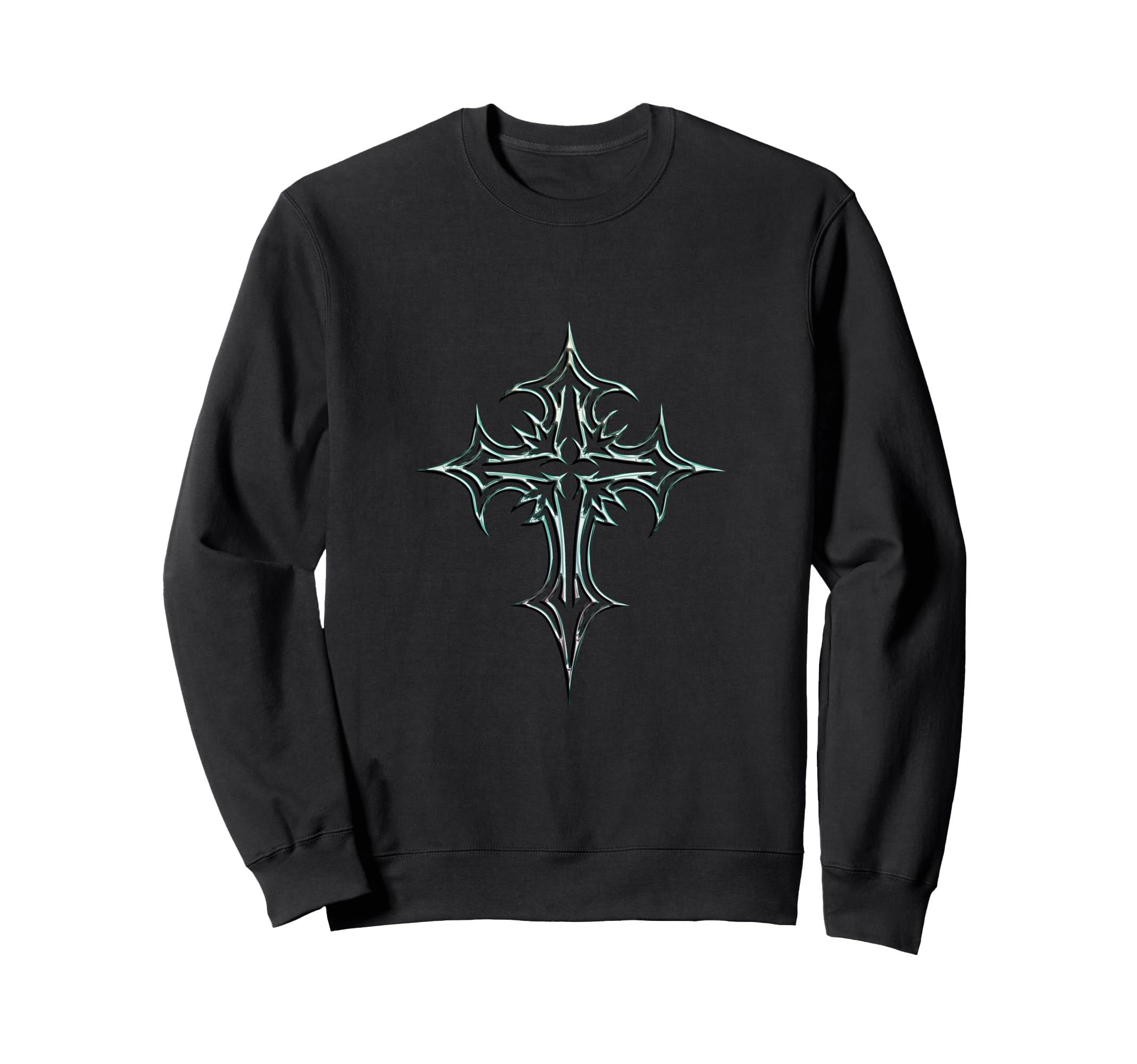 Gothic Cross Y2K Alt Aesthetic Emo Sweatshirt - Fun Novelty Design Unisex - T-Shirt, Sweatshirt, Hoodie