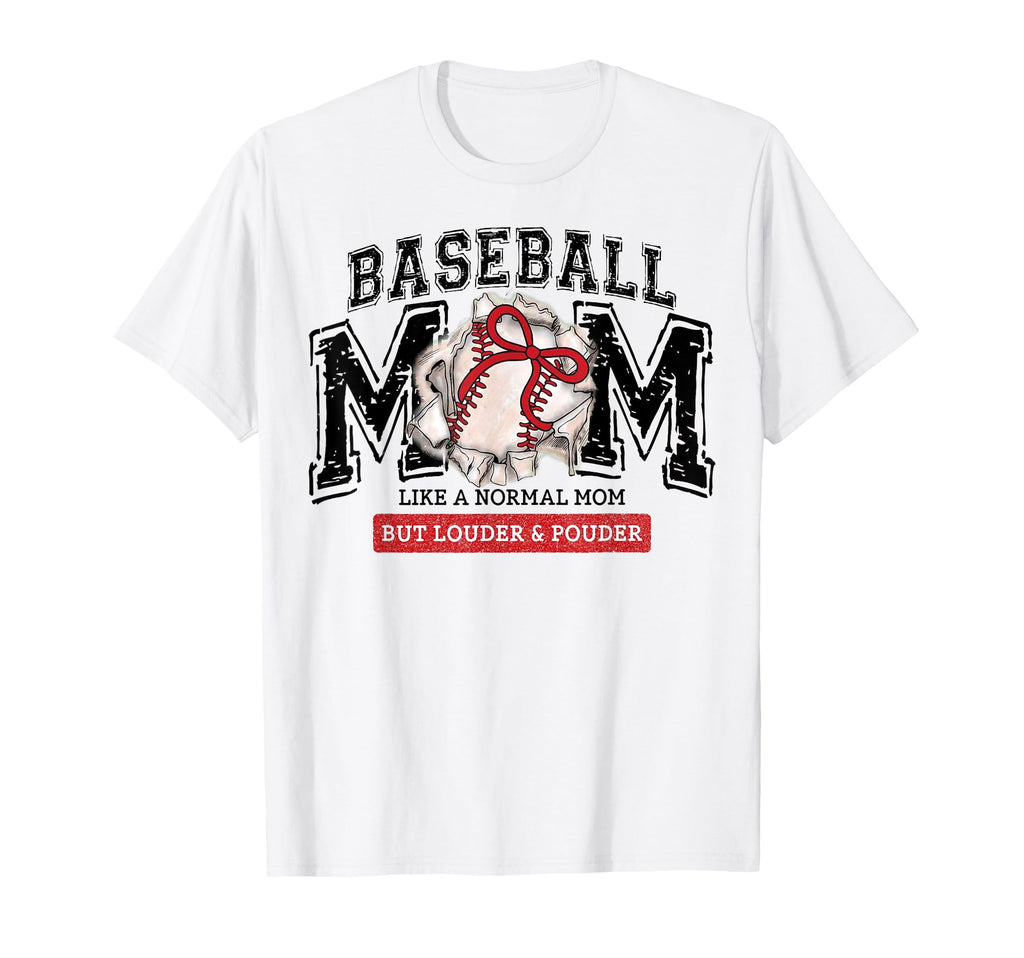 Loud And Proud Baseball Mom Distressed T-Shirt - Minimalist Print Unisex - T-Shirt, Sweatshirt, Hoodie