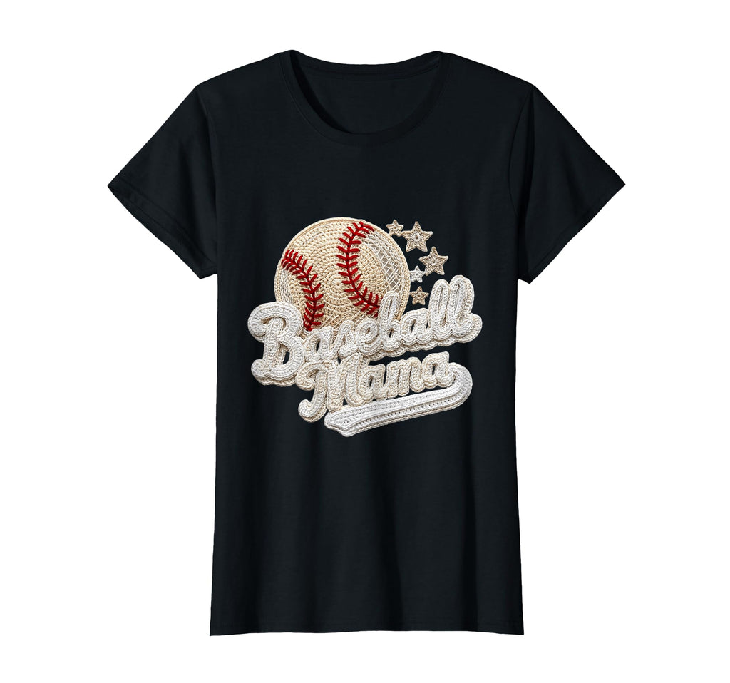 Baseball Mama Crochet Sports Mom T-Shirt - Trendy Graphic for Adults - T-Shirt, Sweatshirt, Hoodie