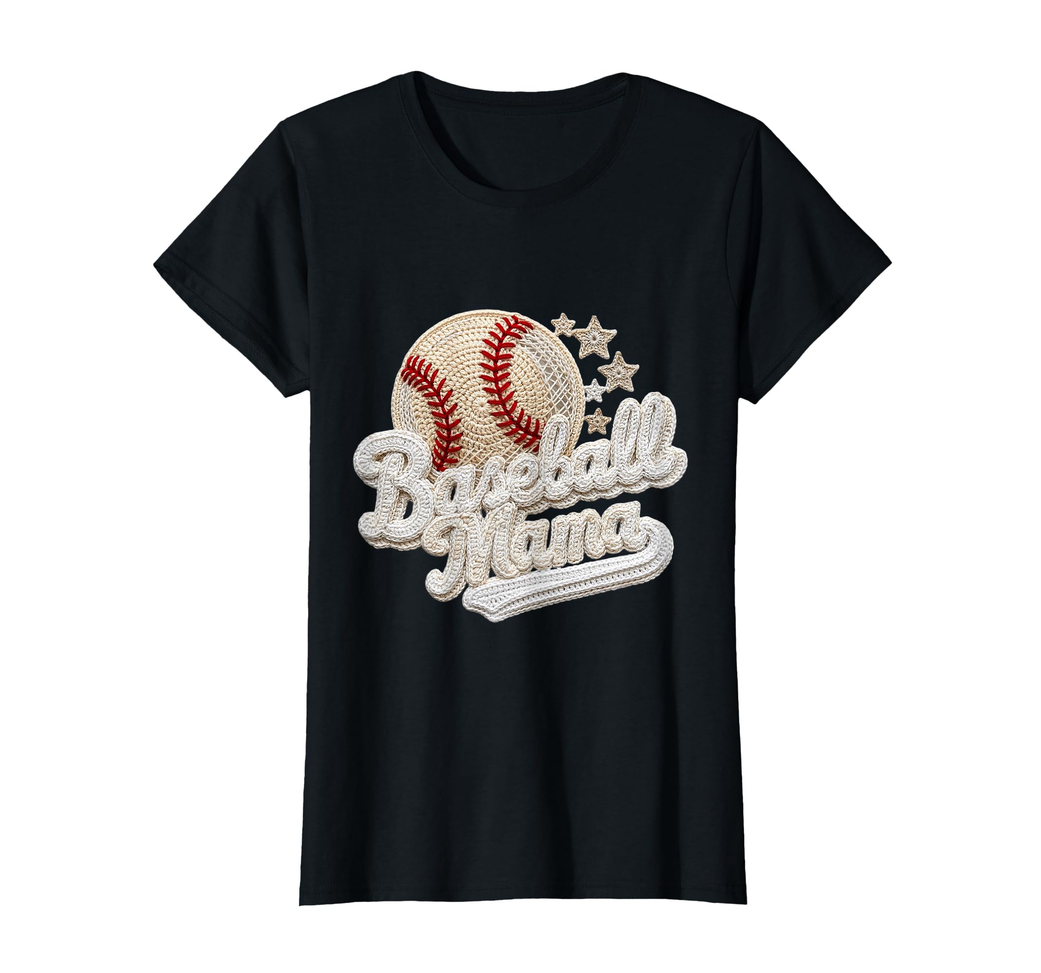Baseball Mama Crochet Sports Mom T-Shirt - Trendy Graphic for Adults - T-Shirt, Sweatshirt, Hoodie