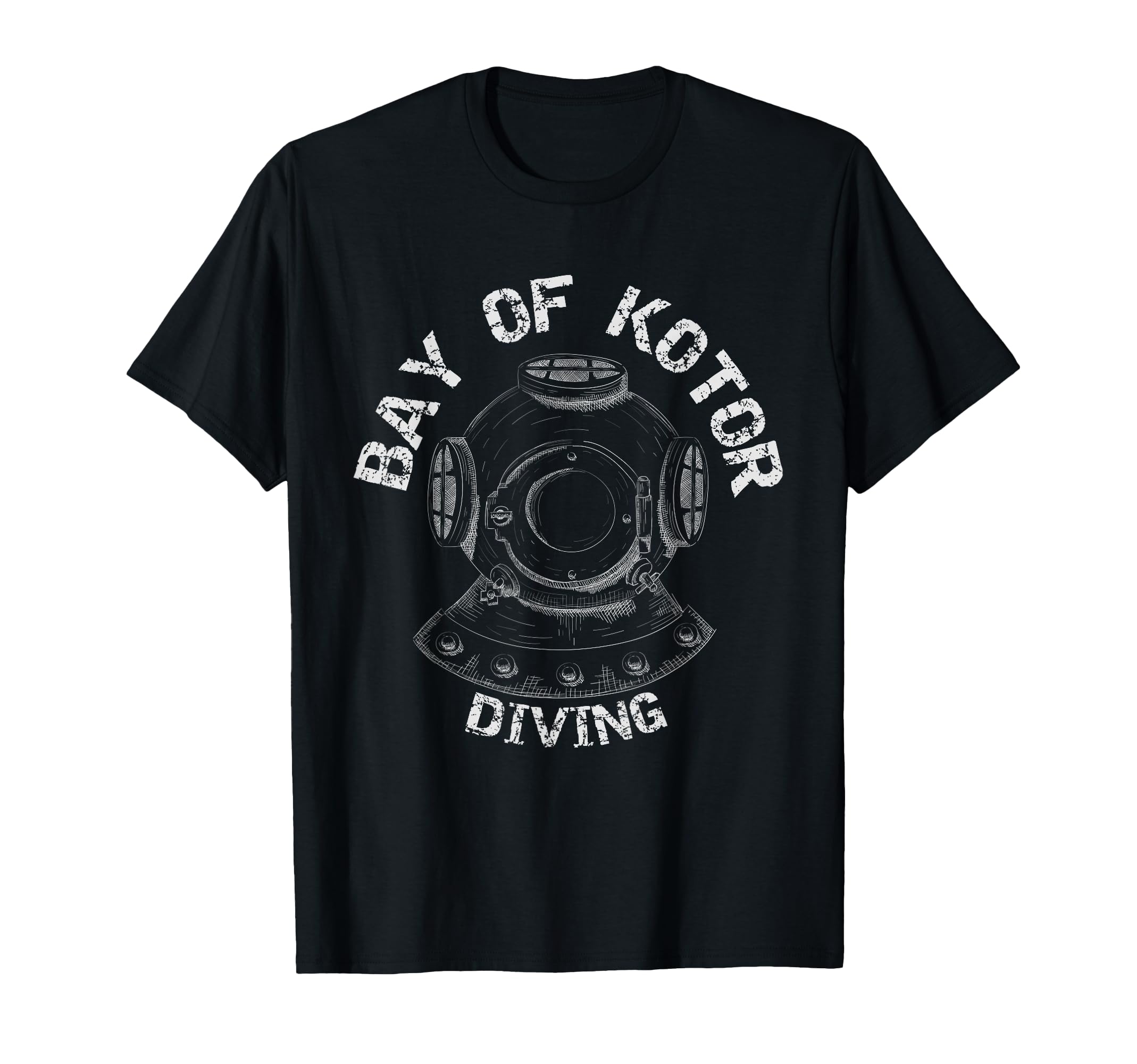 Bay Kotor Montenegro Diving Dive T-Shirt - Custom Art Print for Adults - T-Shirt, Sweatshirt, Hoodie