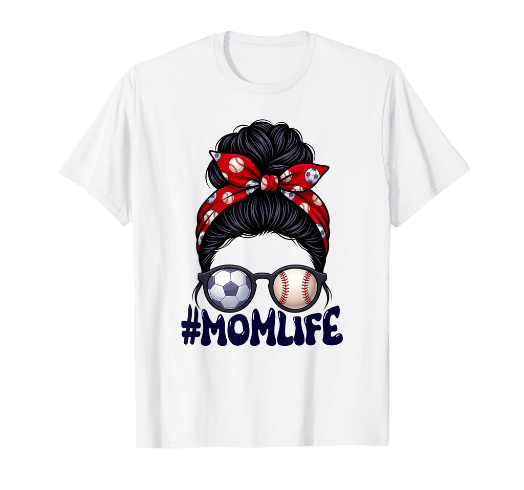 Mom Life Soccer Baseball Game Day T-Shirt - Fun Novelty Design Unisex - T-Shirt, Sweatshirt, Hoodie