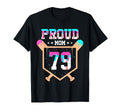 Proud Mom Baseball Player Number 79 T-Shirt - Novelty Apparel for Adults - T-Shirt, Sweatshirt, Hoodie
