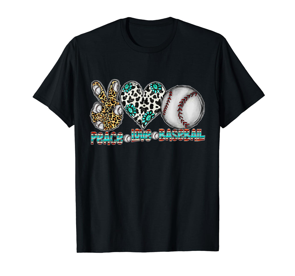 Peace Love Baseball Player Mom Sister T-Shirt - Unique Graphic for Adults - T-Shirt, Sweatshirt, Hoodie