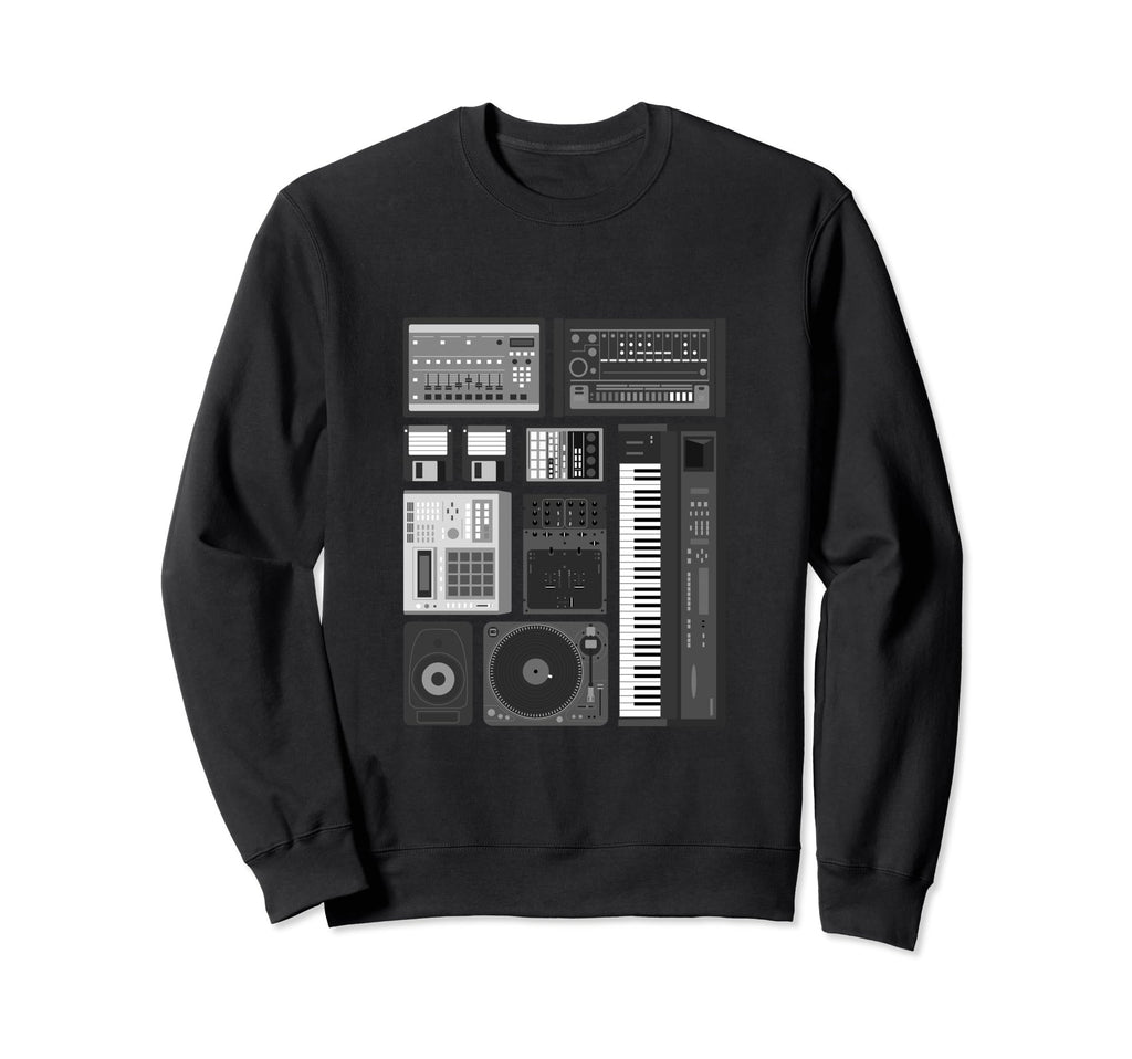 Old School Hip Hop Analog Sweatshirt - Casual Everyday Wear Men Women - T-Shirt, Sweatshirt, Hoodie