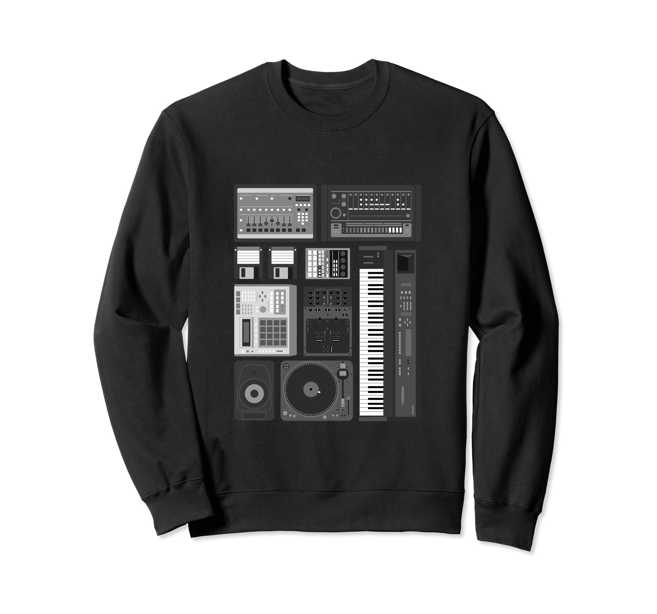 Old School Hip Hop Analog Sweatshirt - Casual Everyday Wear Men Women - T-Shirt, Sweatshirt, Hoodie