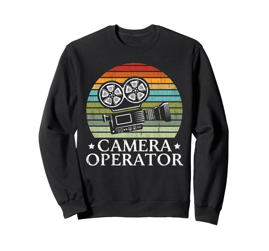 Cameraman Video Film Camera Sweatshirt - Minimalist Print Men Women - T-Shirt, Sweatshirt, Hoodie