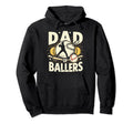 Dad Ballers Dad Baseball Softball Hoodie - Aesthetic Graphic Men Women - T-Shirt, Sweatshirt, Hoodie