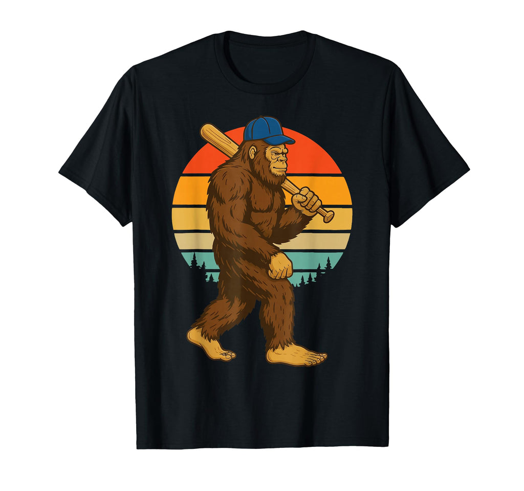 Bigfoot Sasquatch Baseball Softball T-Shirt - Aesthetic Graphic Unisex - T-Shirt, Sweatshirt, Hoodie