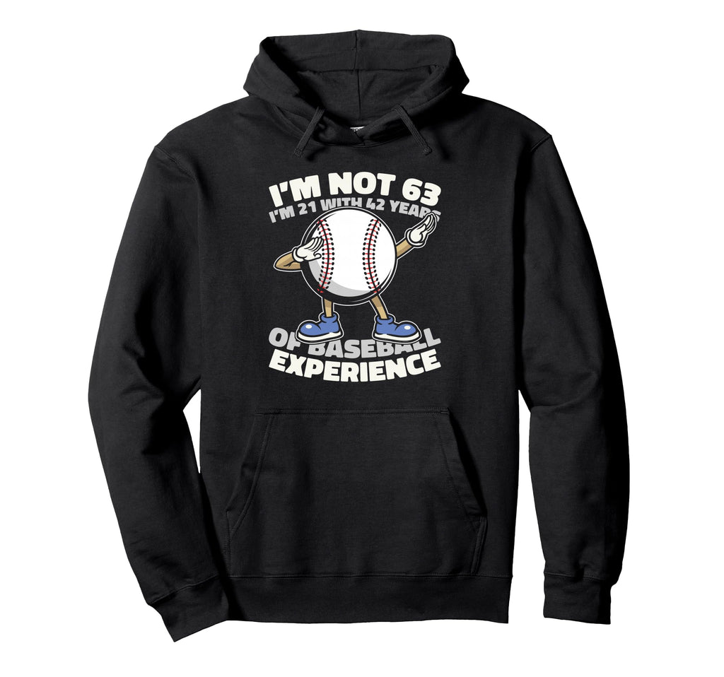 63Th Birthday Baseball Player Team Hoodie - Minimalist Print Unisex - T-Shirt, Sweatshirt, Hoodie