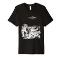Ufo Western Cowboy Under Night Stars T-Shirt - Trendy Graphic Men Women - T-Shirt, Sweatshirt, Hoodie