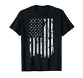Distressed White American Flag T-Shirt - Fun Novelty Design Unisex - T-Shirt, Sweatshirt, Hoodie