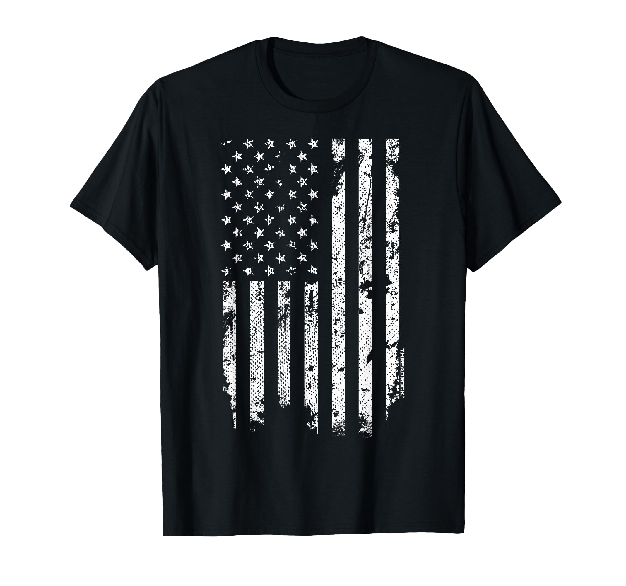 Distressed White American Flag T-Shirt - Fun Novelty Design Unisex - T-Shirt, Sweatshirt, Hoodie