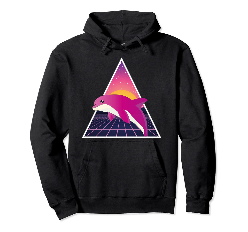 90S Art Vaporwave Aesthetic Ocean Hoodie - Fun Novelty Design Men Women - T-Shirt, Sweatshirt, Hoodie