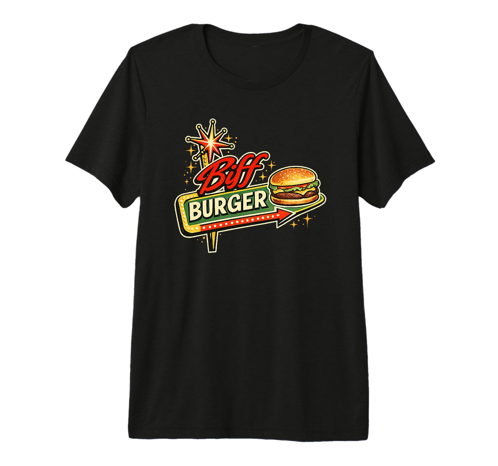 Biff Burger Joint Sign Diner Tri Blend T-Shirt - Graphic Print Unisex - T-Shirt, Sweatshirt, Hoodie