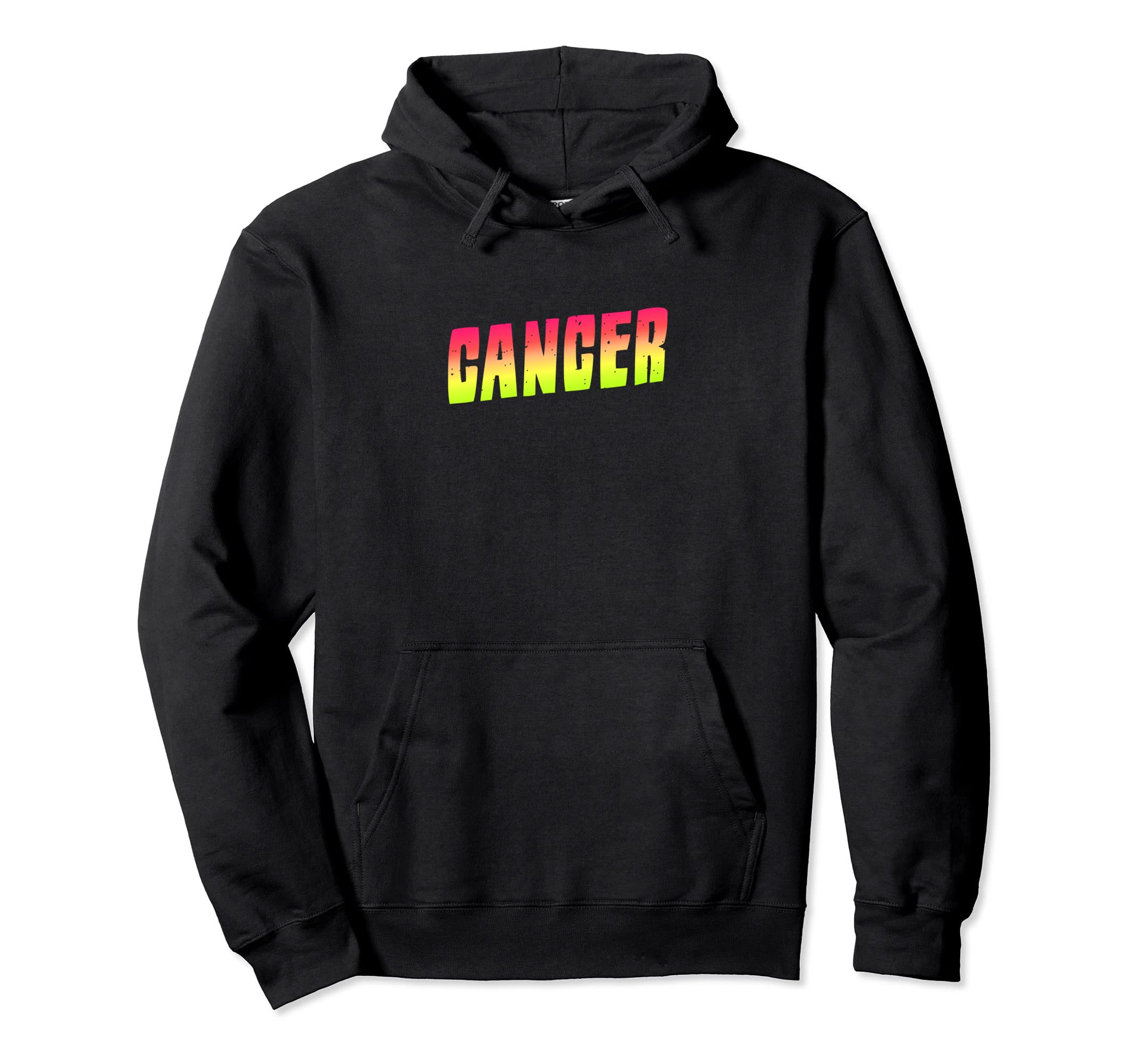 Cancer Red Yellow Zodiac Sign Distressed Hoodie - Unique Graphic for Adults - T-Shirt, Sweatshirt, Hoodie