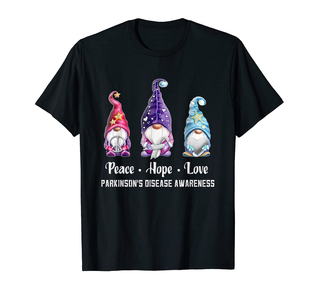 Peace Hope Love Gnomes Parkinsons T-Shirt - Unique Graphic Men Women - T-Shirt, Sweatshirt, Hoodie