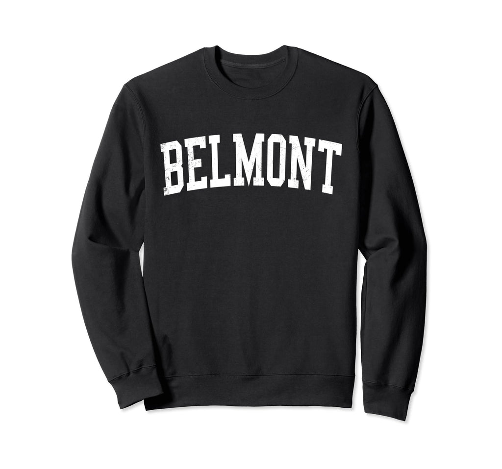 Belmont Nc Distressed White Sweatshirt - Casual Everyday Wear for Adults - T-Shirt, Sweatshirt, Hoodie
